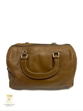 Classic Tan Leather Satchel Handbag